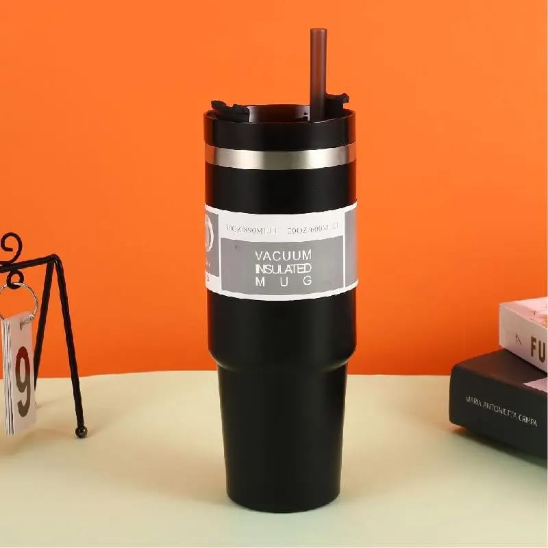 TERMO EN ACERO BEVERAGE NEGRO