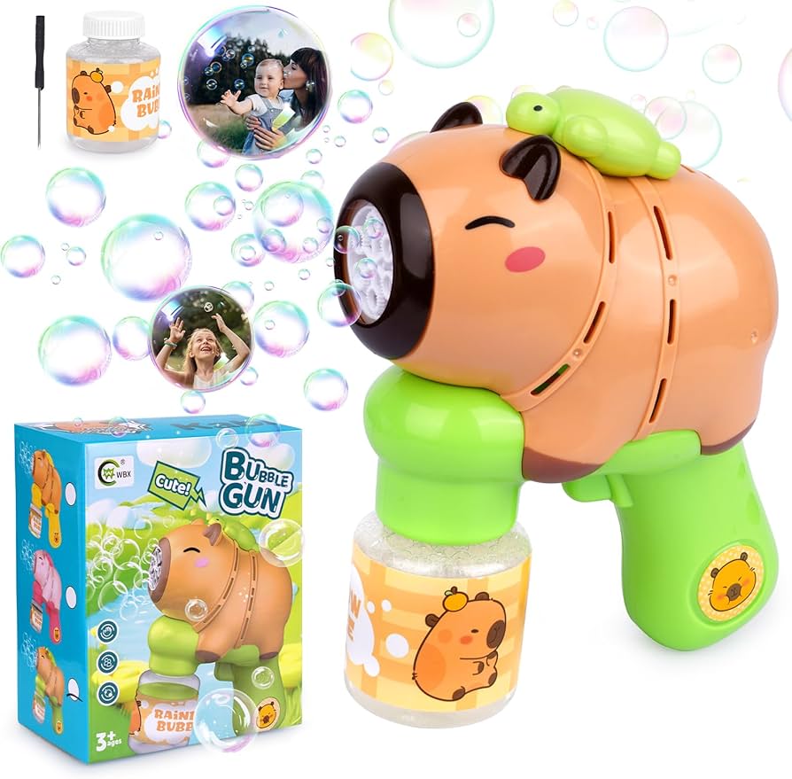 PISTOLA BURBUJAS RECARGABLE CAPIBARA