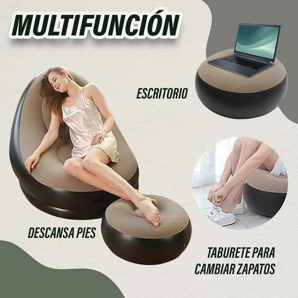 SILLON INFLABLE CON PUFF