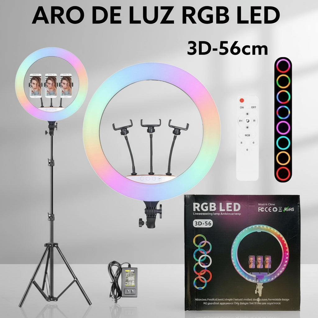 ARO DE LUZ 56 CM RGB
