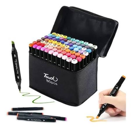 MARCADORES DOBLE PUNTA X 80 - DistriQuilla