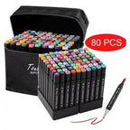 MARCADORES DOBLE PUNTA X 80 - DistriQuilla